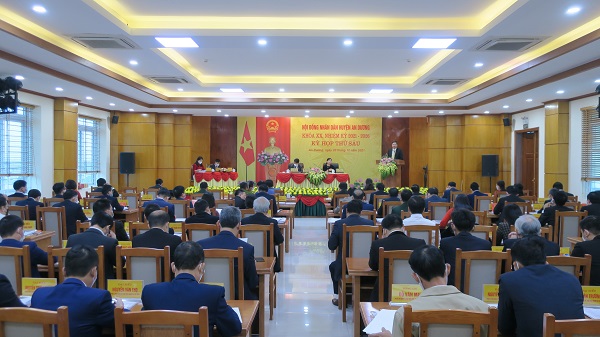 Quang cảnh kỳ họp thứ 6 HĐND huyện  An Dương