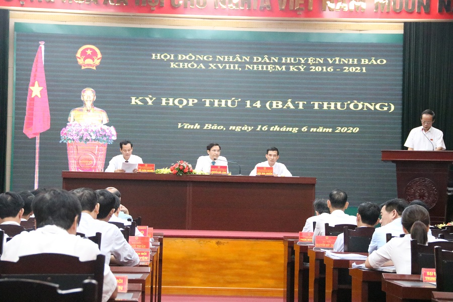 Tại kỳ họp HĐND huyện Vĩnh Bảo thông qua nghị quyết về NTM kiểu mẫu tại Tân Liên