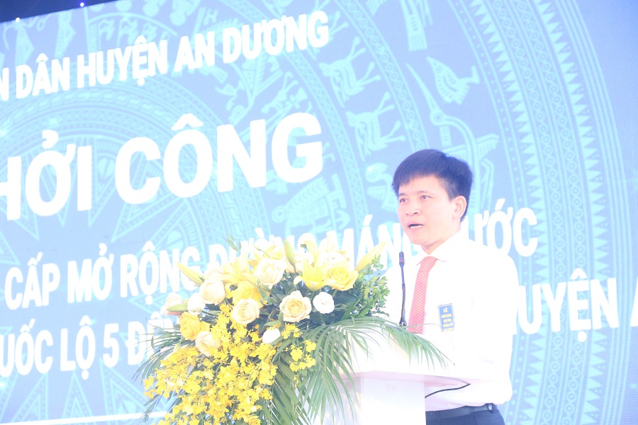Đồng chí Trần Việt Hùng- Chủ tịch UBND huyện An Dương thông tin nhanh về dự án