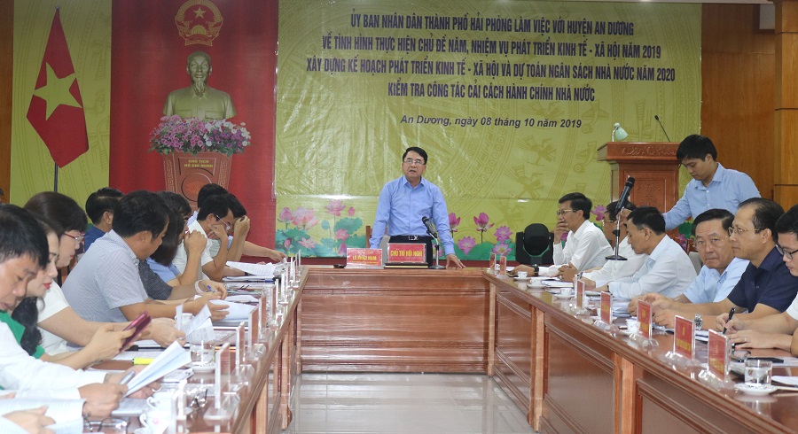 Phó Chủ tịch UBND TP Lê Khắc Nam đề nghị huyện An Dương tăng cường công tác quản lý trật tự xây dựng  