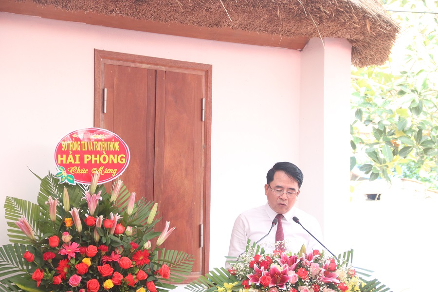 Phó Chủ tịch UBND TP Lê Khắc Nam mong muốn nhà truyền thống cách mạng là địa chỉ đỏ của huyện Vĩnh Bảo