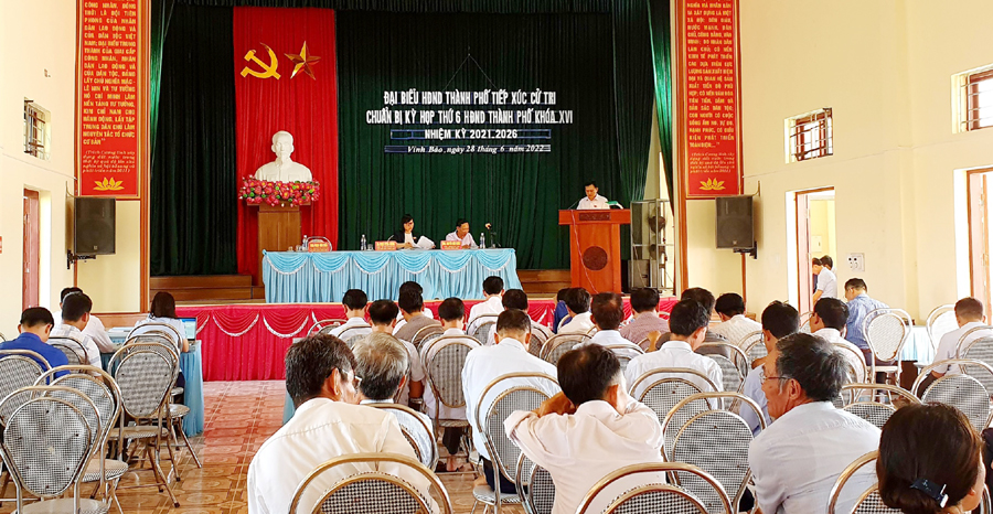 Tổ đại biểu HĐND thành phố số 9 tiếp xúc cử tri huyện Vĩnh Bảo