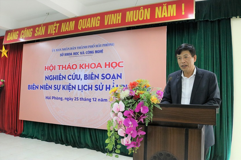Giám đốc Sở KH&CN Dương Ngọc Tuấn phát biểu khai mạc hội thảo
