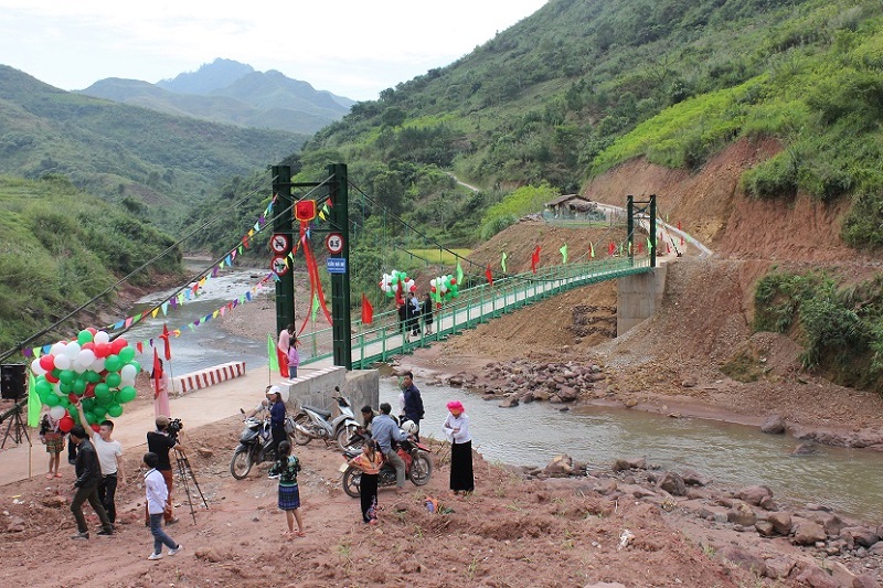 Cầu treo dân sinh Nà Ui, xã Nậm Sỏ, huyện Tân Uyên, tỉnh Lai Châu 