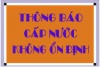 Cấp nước không ổn định khu vực: phường Kênh Dương - quận Lê Chân và các phường Đằng Lâm, Đằng Hải, Thành Tô - quận Hải An