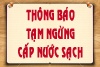 Thông báo ngừng cấp nước khu vực xã Hồng Thái và một phần xã Quốc Tuấn - huyện An Dương