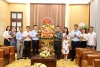 Đồng chí Hoàng Minh Cường- Phó Chủ tịch UBND thành phố chúc mừng các cơ quan báo chí Trung ương dịp 21/6