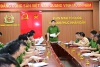Đại tá Bùi Trung Thành-Phó Giám đốc, Thủ trưởng Cơ quan CSĐT Công an thành phố, làm việc với Phòng CSHS, Công an cấp xã địa bàn trọng điểm