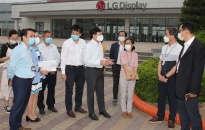 Công nhân lao động Công ty TNHH LG Display được kiểm soát y tế chặt chẽ 