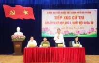 Đoàn đại biểu Quốc hội thành phố tiếp xúc cử tri huyện Cát Hải, huyện Bạch Long Vĩ 