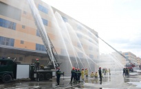 Hơn 700 người tham gia thực tập phương án chữa cháy, cứu nạn, cứu hộ