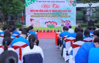 Khai mạc Hội thi thiếu nhi quận Hồng Bàng vẽ tranh theo sách, báo