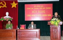 Lãnh đạo CATP lắng nghe ý kiến nhân dân tại phường Tân Thành,  quận Dương Kinh
