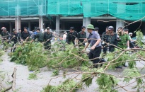 Phòng Cảnh sát cơ động Công an thành phố: Huy động tối đa lực lượng tập trung khắc phục hậu quả bão số 3