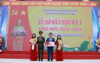 Phòng Xây dựng phong trào bảo vệ ANTQ: Thăm, tặng quà chúc Tết thầy trò Trường THPT Lê Hồng Phong