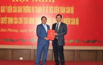 Đồng chí Bùi Ngọc Hải giữ chức Phó Trưởng ban Ban Quản lý khu kinh tế Hải Phòng