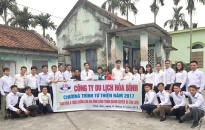 Công ty Du lịch Hòa Bình (Vĩnh Bảo): Trao 6 triệu đồng, nhận đỡ đầu em Trịnh Quang Quyền  