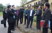 Kiểm tra công tác chuẩn bị khởi công dự án xây dựng Nhà tưởng niệm đồng chí Nguyễn Đức Cảnh