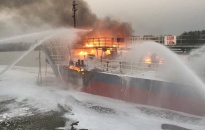  Cháy tại tàu Hải Hà 18 của Công ty TNHH vận tải thủy bộ Hải Hà