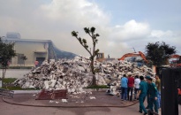 Dập tắt hoàn toàn đám cháy tại kho sợi Công ty TNHH Khoa học Kỹ thuật Texhong Ngân Long
