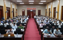 Huyện ủy Vĩnh Bảo: Tổ chức cán bộ nghe trực tuyến thực hiện các nghị quyết TW7 