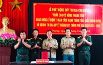 Ban CHQS huyện An Dương: Phát động thi đua cao điểm 'Phất cao cờ hồng Tháng Tám'