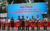 Hội thao kỹ thuật chữa cháy lực lượng PCCC dân phòng quận Kiến An Đội tuyển phường Tràng Minh giành giải Nhất toàn đoàn