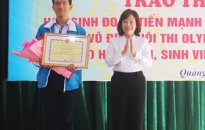 Quảng Ninh: Tuyên dương học sinh vô địch Hội thi Olympic Tiếng Anh toàn quốc