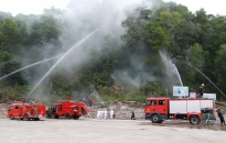 Huyện An Lão diễn tập chữa cháy rừng tại khu vực Núi Voi