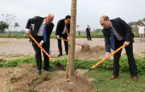 Phó Chủ tịch UBND TP Nguyễn Đình Chuyến trồng cây đầu năm mới tại huyện An Lão