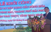 Khởi công xây dựng cầu sông Hóa trên QL37,  kết nối Hải Phòng -Thái Bình