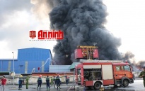 Khống chế thành công đám cháy tại Công ty TNHH xuất nhập khẩu Phú Lâm