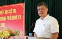 Phó Chủ tịch Thường trực UBND thành phố Nguyễn Xuân Bình tiếp xúc cử tri quận Lê Chân