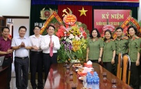 Phó Chủ tịch  UBND TP Lê Khắc Nam thăm, chúc mừng các cơ quan báo chí