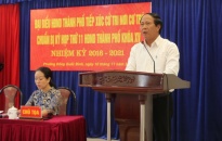 Bí thư Thành ủy, Chủ tịch HĐND thành phố Lê Văn Thành tiếp xúc cử tri nơi cư trú tại phường Đồng Quốc Bình, quận Ngô Quyền