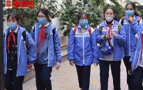 Trường THCS Hồng Bàng: 100% học sinh đeo khẩu trang y tế, rửa tay bằng nước sát khuẩn
