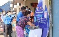 Thành đoàn- Hội LHTN Việt Nam thành phố khánh thành trạm rửa tay dã chiến phòng, chống dịch Covid-19