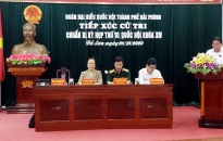 Chuẩn bị kỳ họp thứ 10, Quốc hội khóa 14: Các đại biểu Quốc hội tiếp xúc cử tri tại quận Đồ Sơn