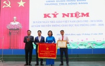 Trường THCS Hồng Bàng đón nhận Cờ Thi đua đơn vị xuất sắc của Chính phủ