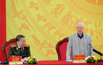 Tổng Bí thư, Chủ tịch nước Nguyễn Phú Trọng đến dự và phát biểu chỉ đạo tại Hội nghị Đảng ủy Công an Trung ương