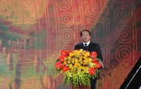 Bí thư Thành ủy Lê Văn Thành phát biểu khai mạc Lễ đón nhận Bằng xếp hạng di tích lịch sử quốc gia Khu di tích Bạch Đằng Giang