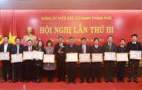 Đảng ủy khối các cơ quan thành phố: Biểu dương, khen thưởng 34 tổ chức Đảng hoàn thành xuất sắc nhiệm vụ