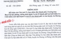 Kết luận của Chủ tịch UBND thành phố tại buổi kiểm tra Chốt kiểm soát dịch bệnh COVID-19 của thành phố và của huyện An Dương