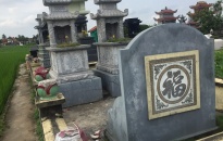 Khẩn trương truy bắt kẻ đập phá mộ tại nghĩa trang Hà Phương (Vĩnh Bảo) 