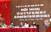 Ứng cử viên đại biểu Quốc hội khóa XV thuộc đơn vị bầu cử số 2 tiếp xúc cử tri, vận động bầu cử tại quận Đồ Sơn