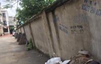 Sẽ phá bỏ bức tường nghiêng khoảng 40 độ của Trường tiểu học An Đồng (An Dương) trong tháng 5 