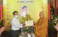 Nhân dịp Lễ Phật đản 2565- Dương lịch 2021:  Bí thư Thành ủy Trần Lưu Quang chúc mừng Giáo hội Phật giáo thành phố