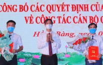 Công bố Quyết định của Ban thường vụ Thành ủy về công tác cán bộ tại Quận ủy Hồng Bàng