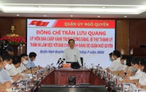 Bí thư Thành ủy Trần Lưu Quang làm việc với Ban Chấp hành Đảng bộ quận Ngô Quyền