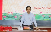Bí thư Thành ủy Trần Lưu Quang làm việc với Ban Chấp hành Đảng bộ quận Lê Chân